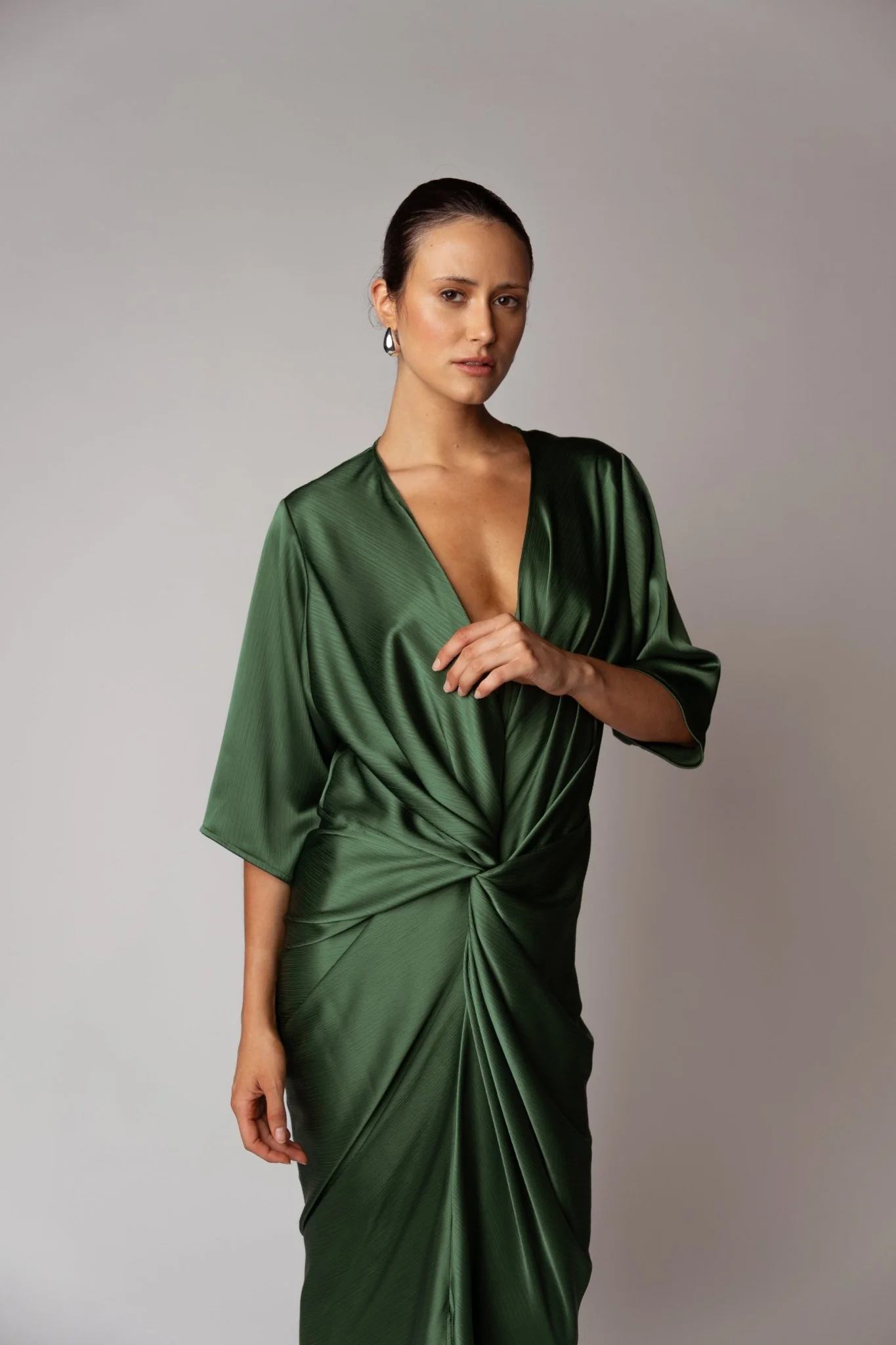ALEX KIMONO SLEEVE MAXI - MATILDA GREEN - Image 3