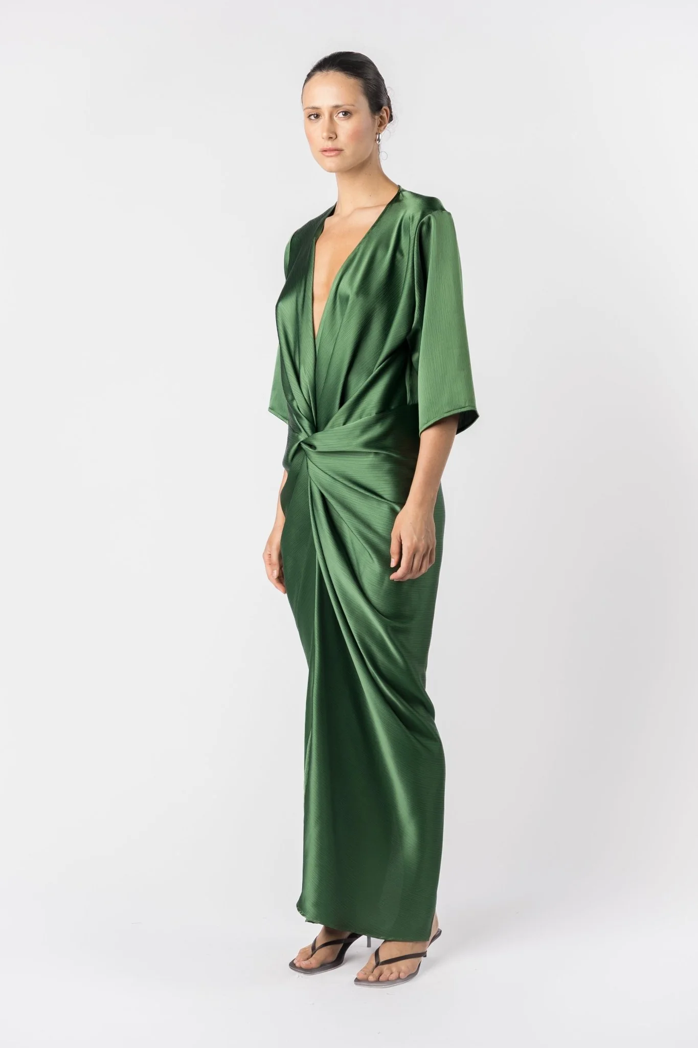 ALEX KIMONO SLEEVE MAXI - MATILDA GREEN - Image 4