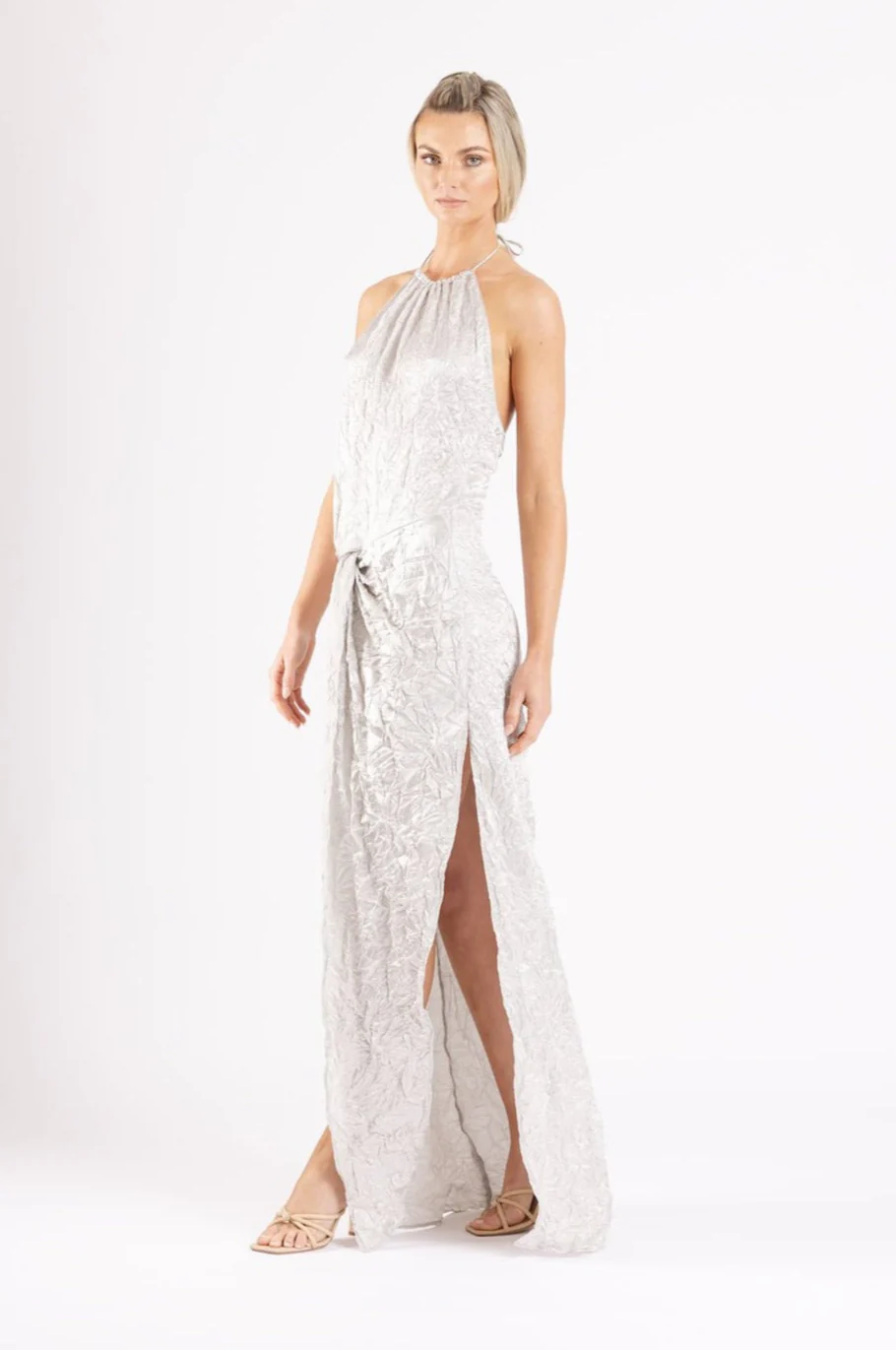 ANDREA MAXI IN SILVER VARAKH - Image 4