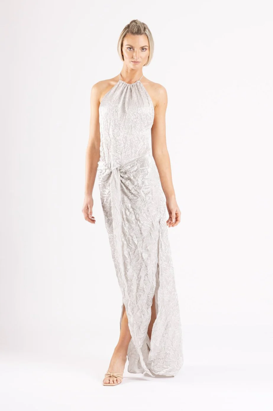 ANDREA MAXI IN SILVER VARAKH - Image 5