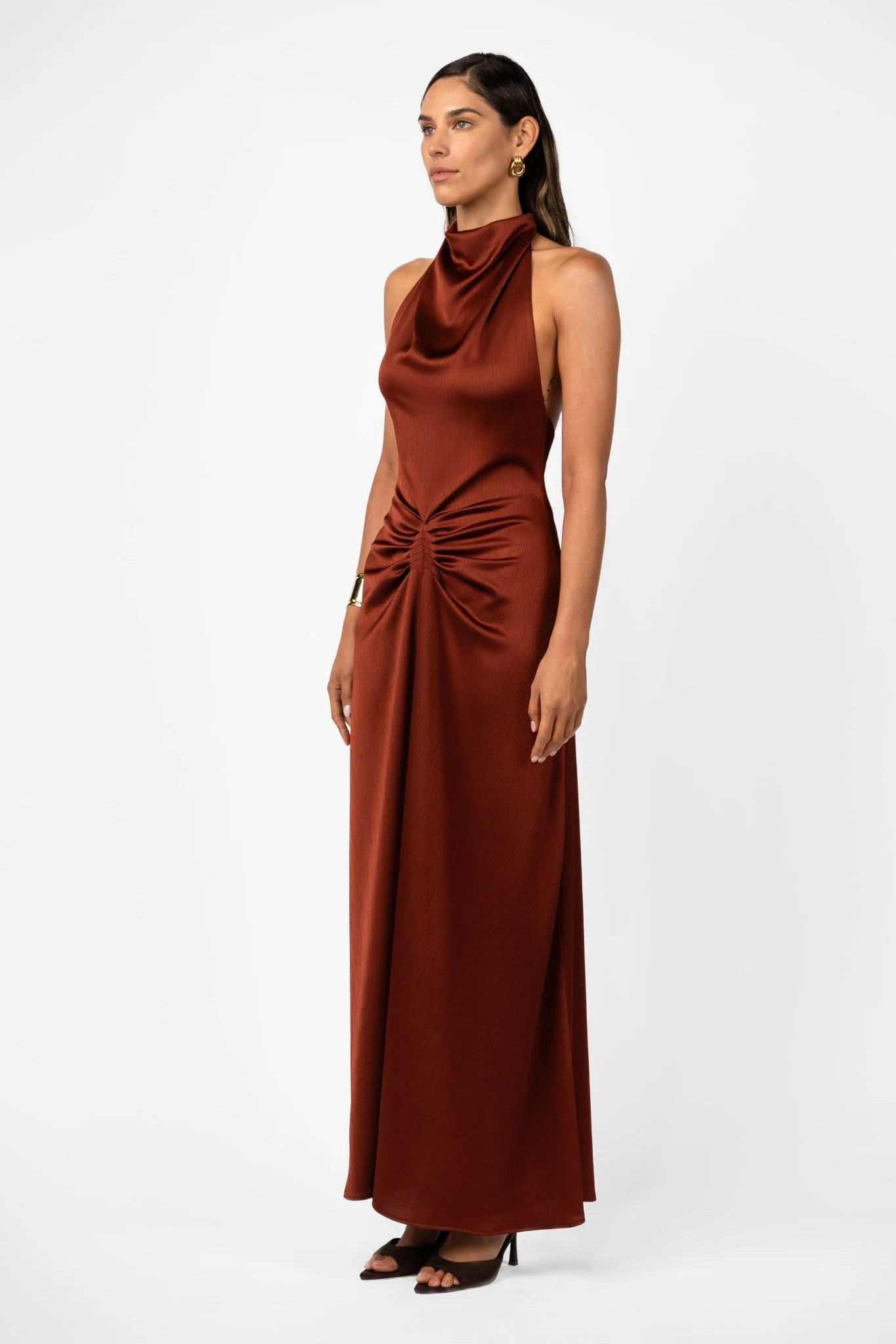 CAIRA GOWN – TERRA ROSA SATIN - Image 3