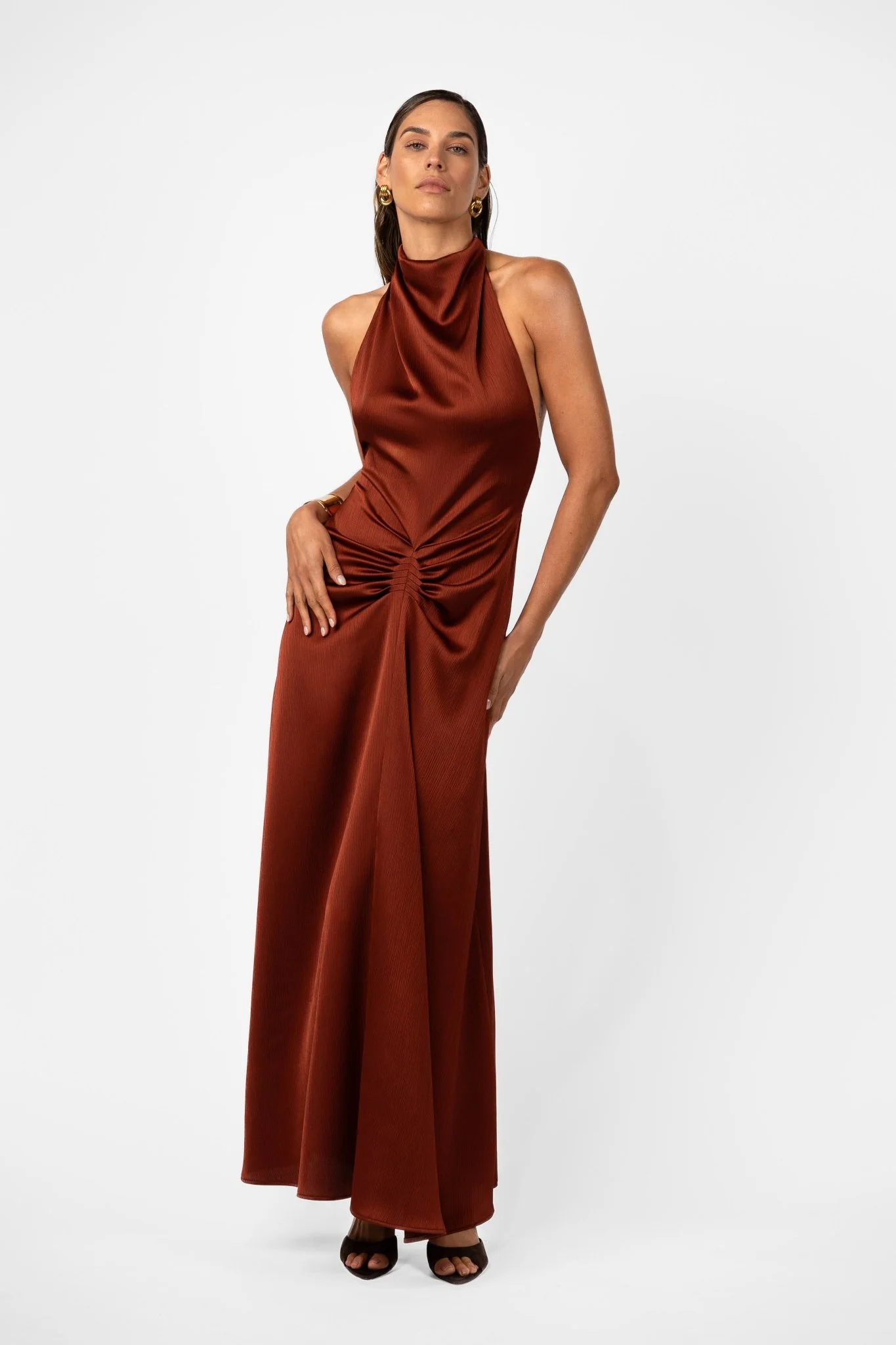 CAIRA GOWN – TERRA ROSA SATIN - Image 6
