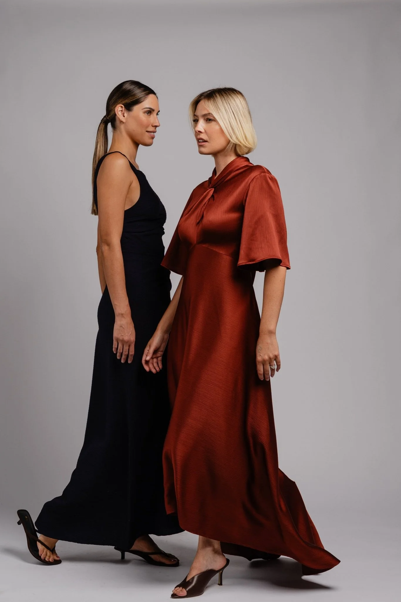 CLARION BELL SLEEVE MAXI – TERRA ROSA SATIN - Image 8