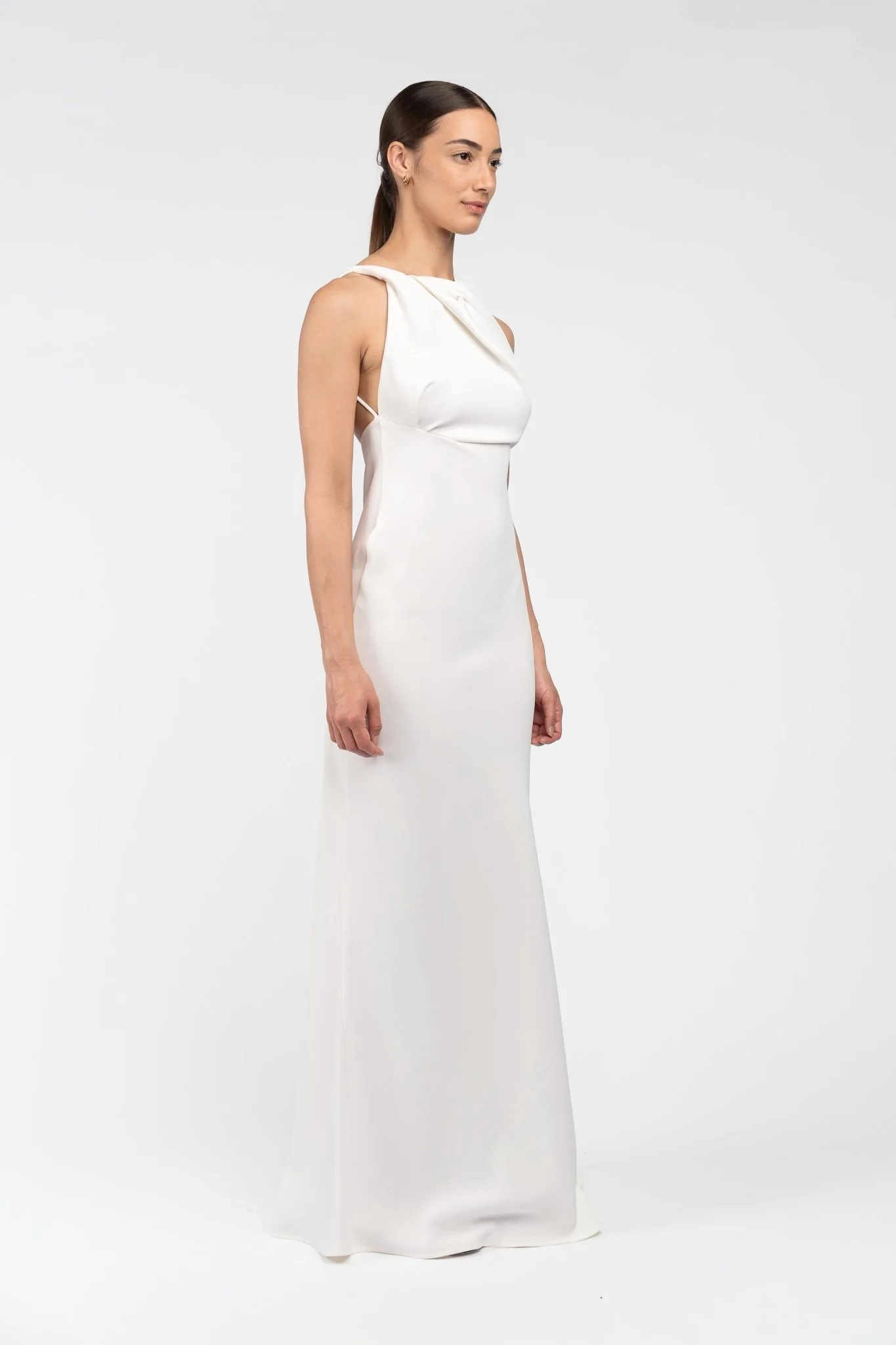 DAKOTA GOWN - IVORY CREPE - Image 3