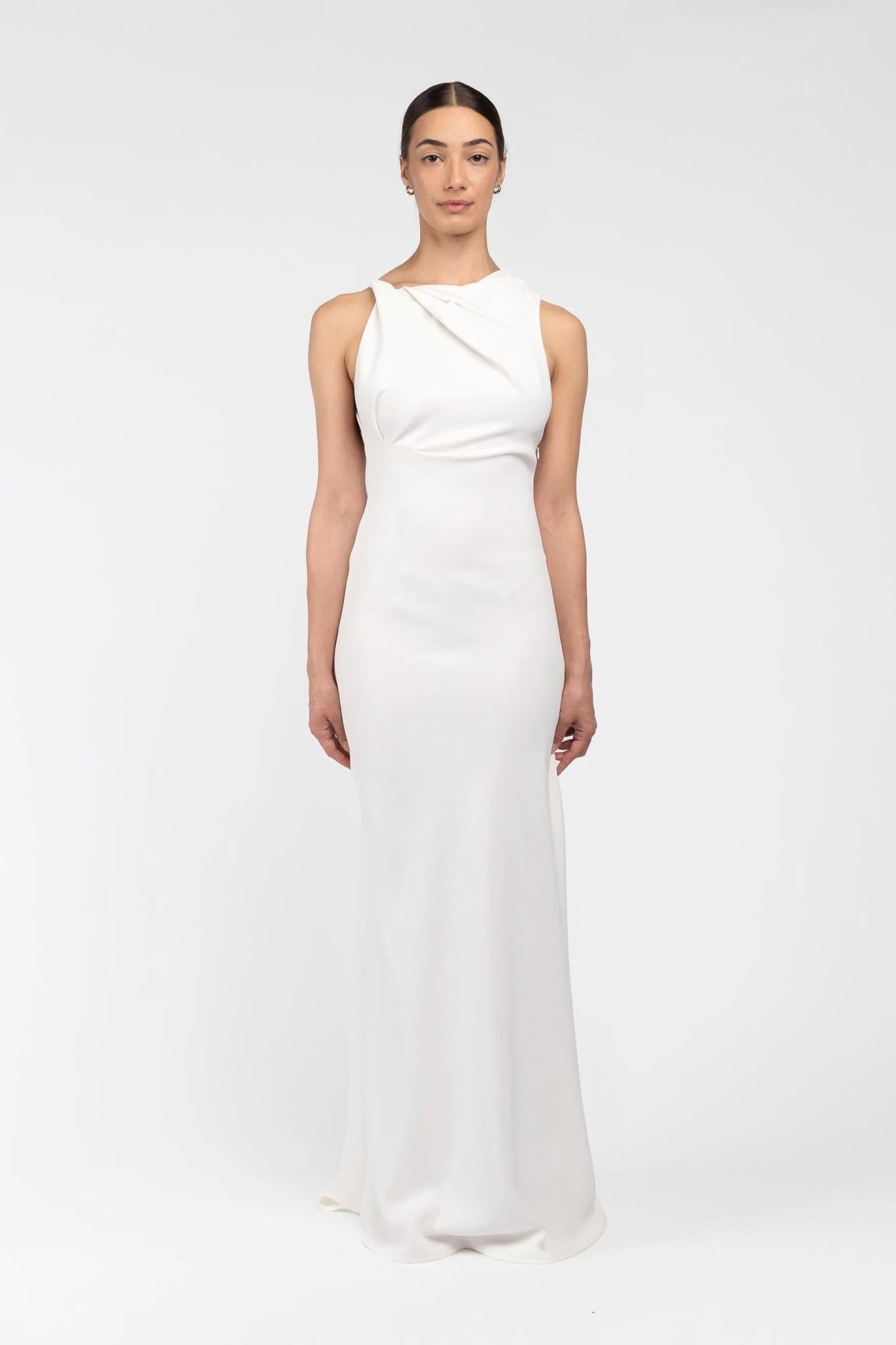 DAKOTA GOWN - IVORY CREPE - Image 5