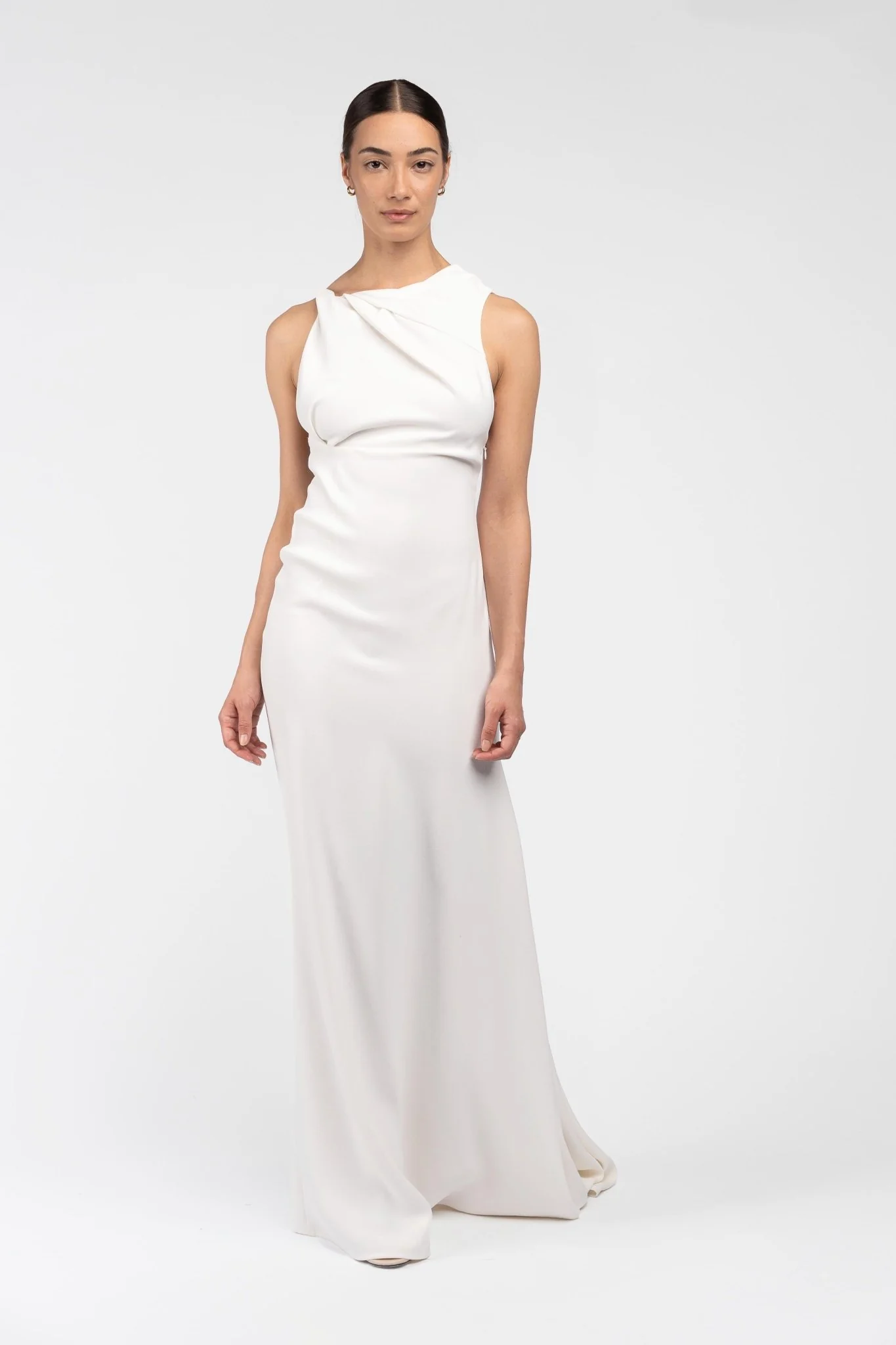 DAKOTA GOWN - IVORY CREPE - Image 6