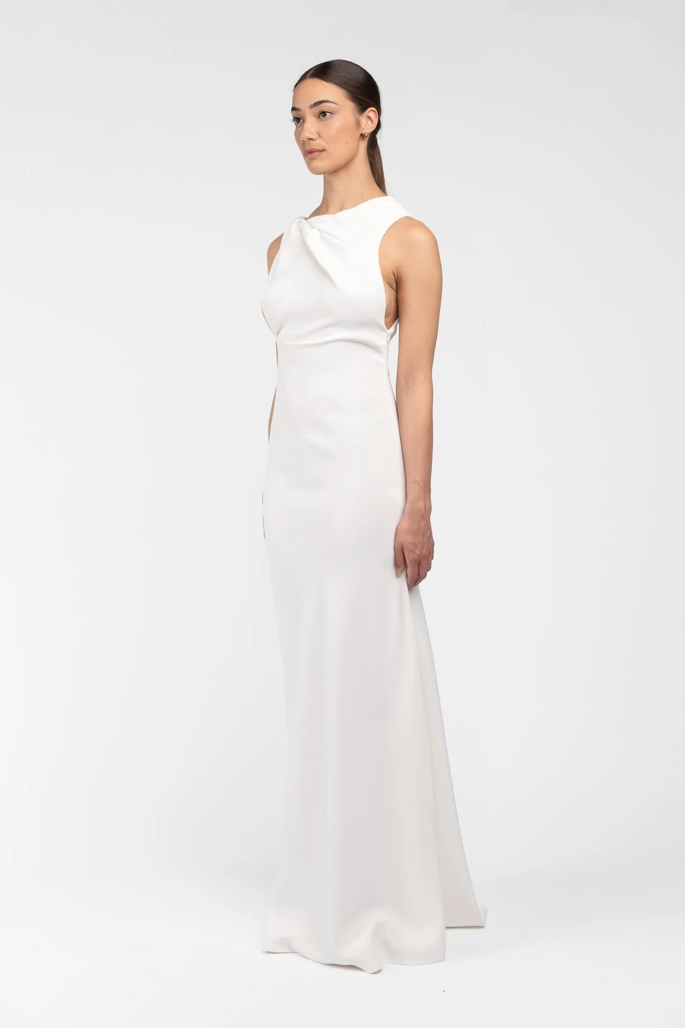 DAKOTA GOWN - IVORY CREPE - Image 7
