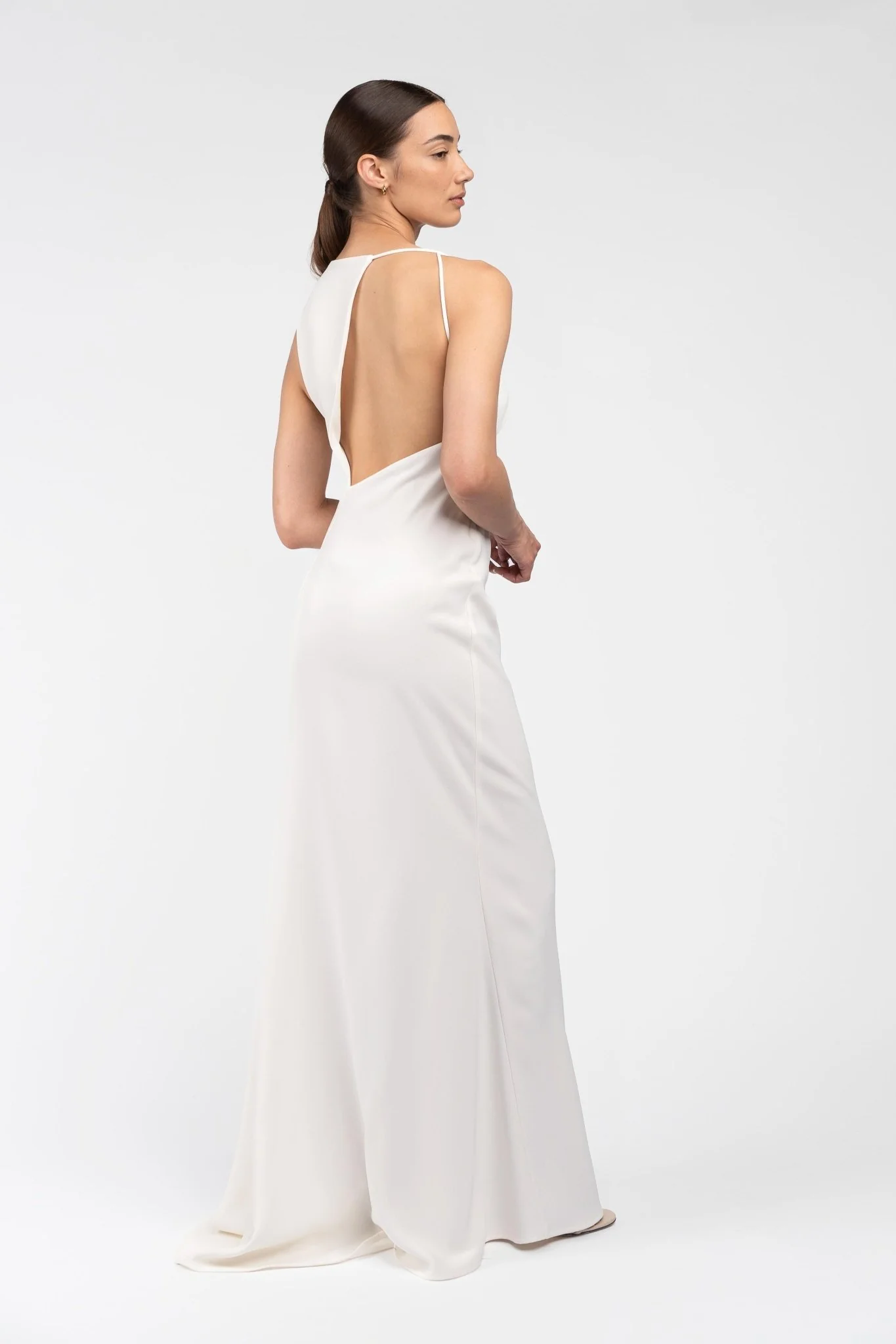 DAKOTA GOWN - IVORY CREPE - Image 8