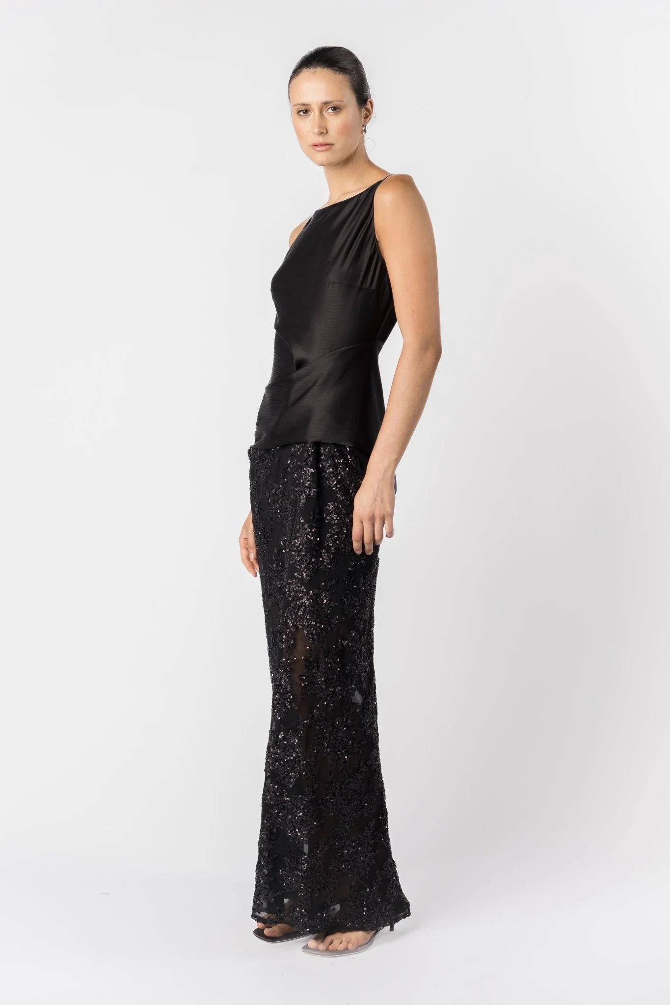 DÉGAGÉ DRESS - NOIR ÉCLAT - Image 3