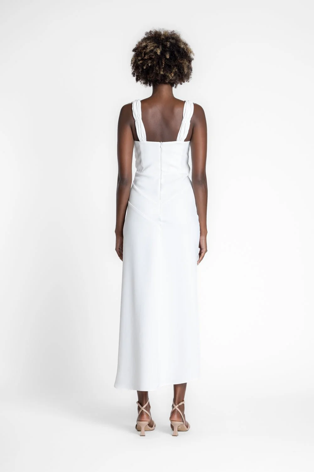 ELLA DRESS - IVORY CREPE - Image 4
