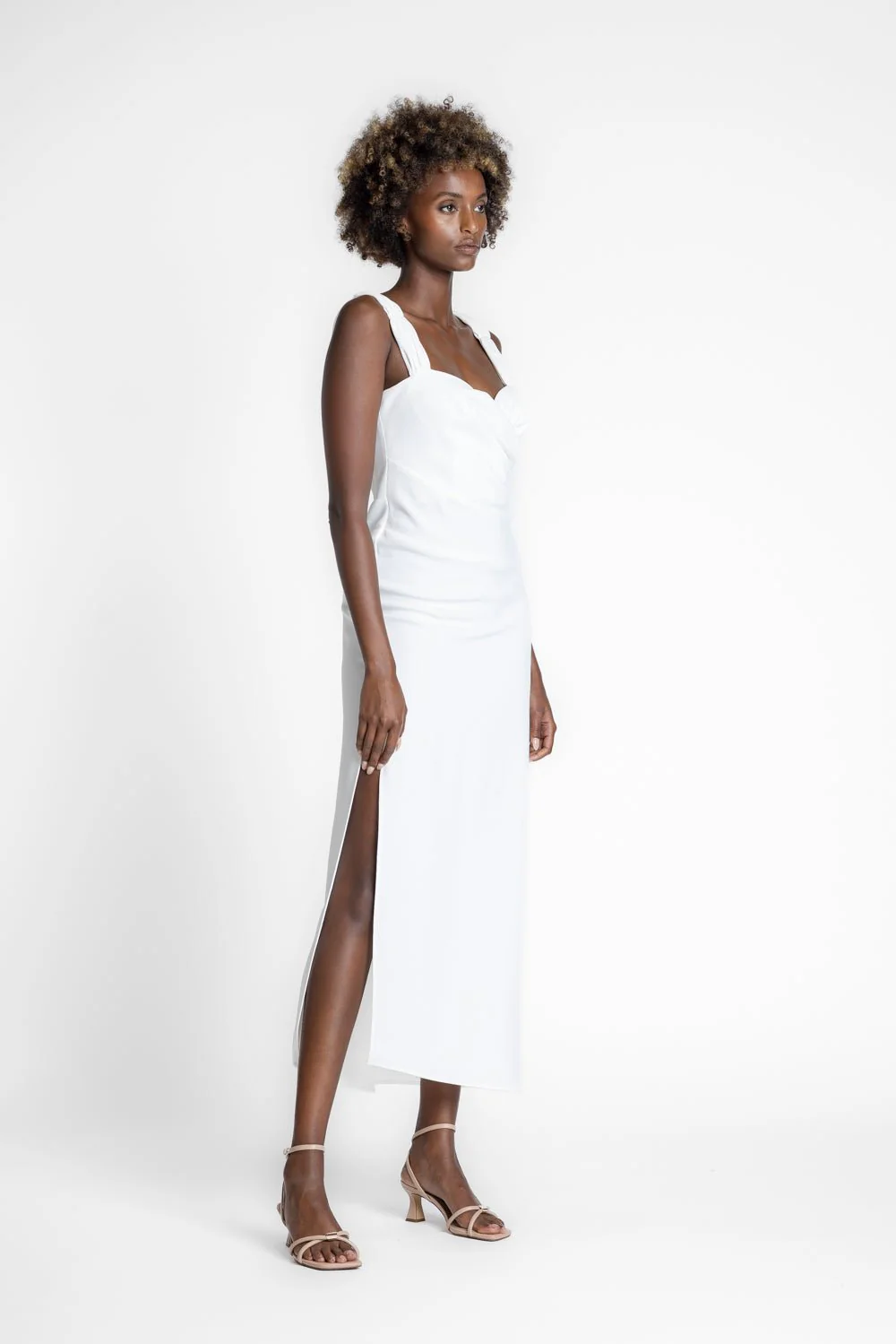 ELLA DRESS - IVORY CREPE - Image 5