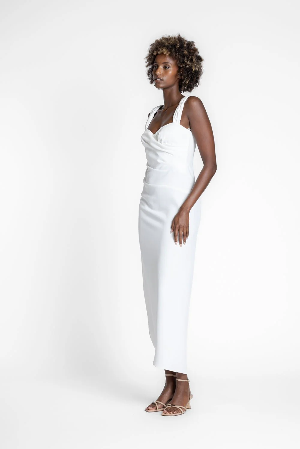 ELLA DRESS - IVORY CREPE - Image 6