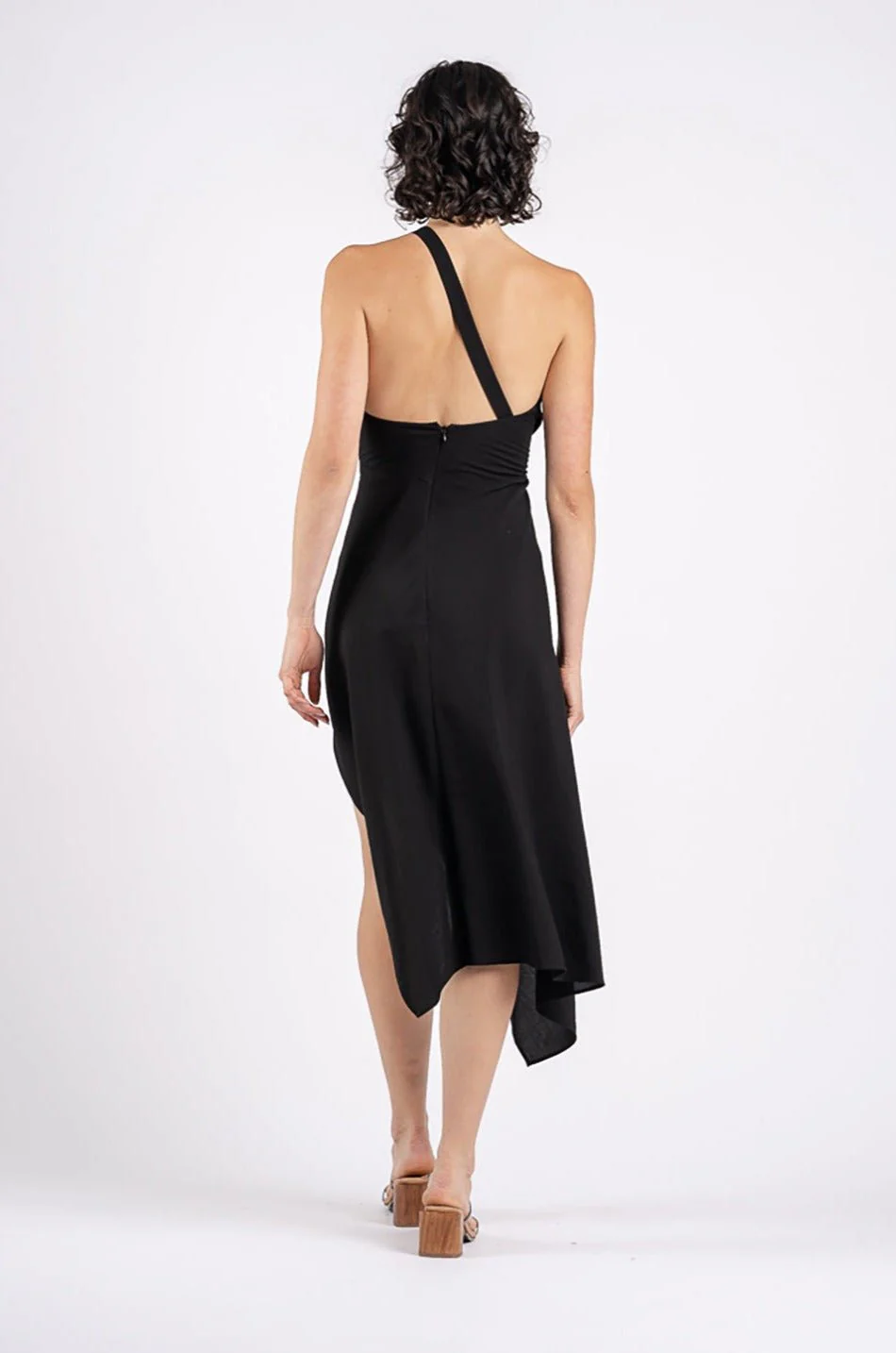 HARLEQUIN DRESS IN BLACK TEXTURE - Image 3