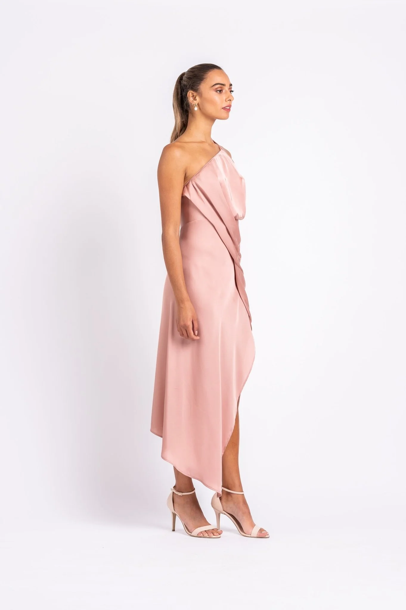 HARLEQUIN DRESS IN DUSTY ROSE - Image 4