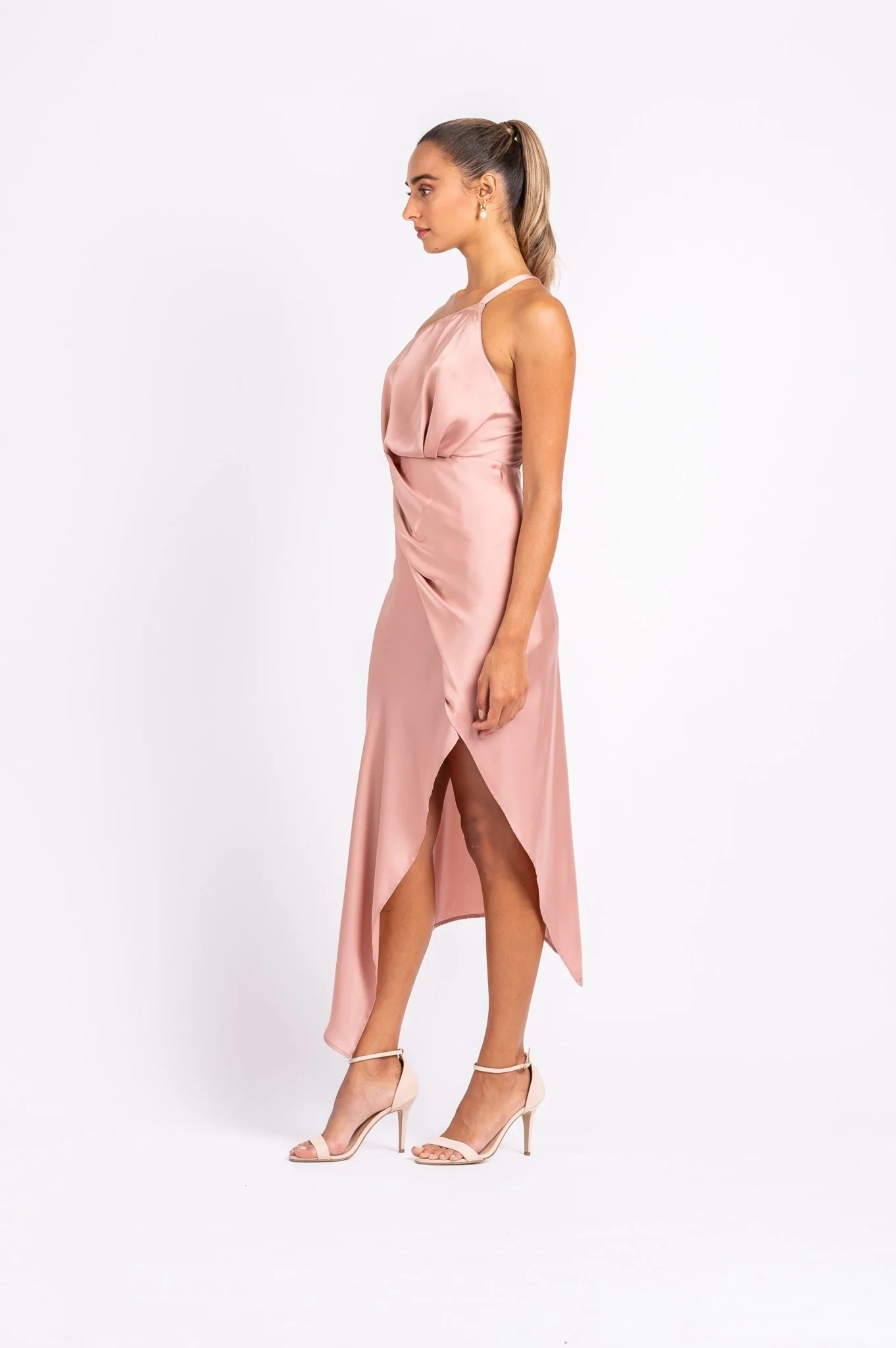 HARLEQUIN DRESS IN DUSTY ROSE - Image 5