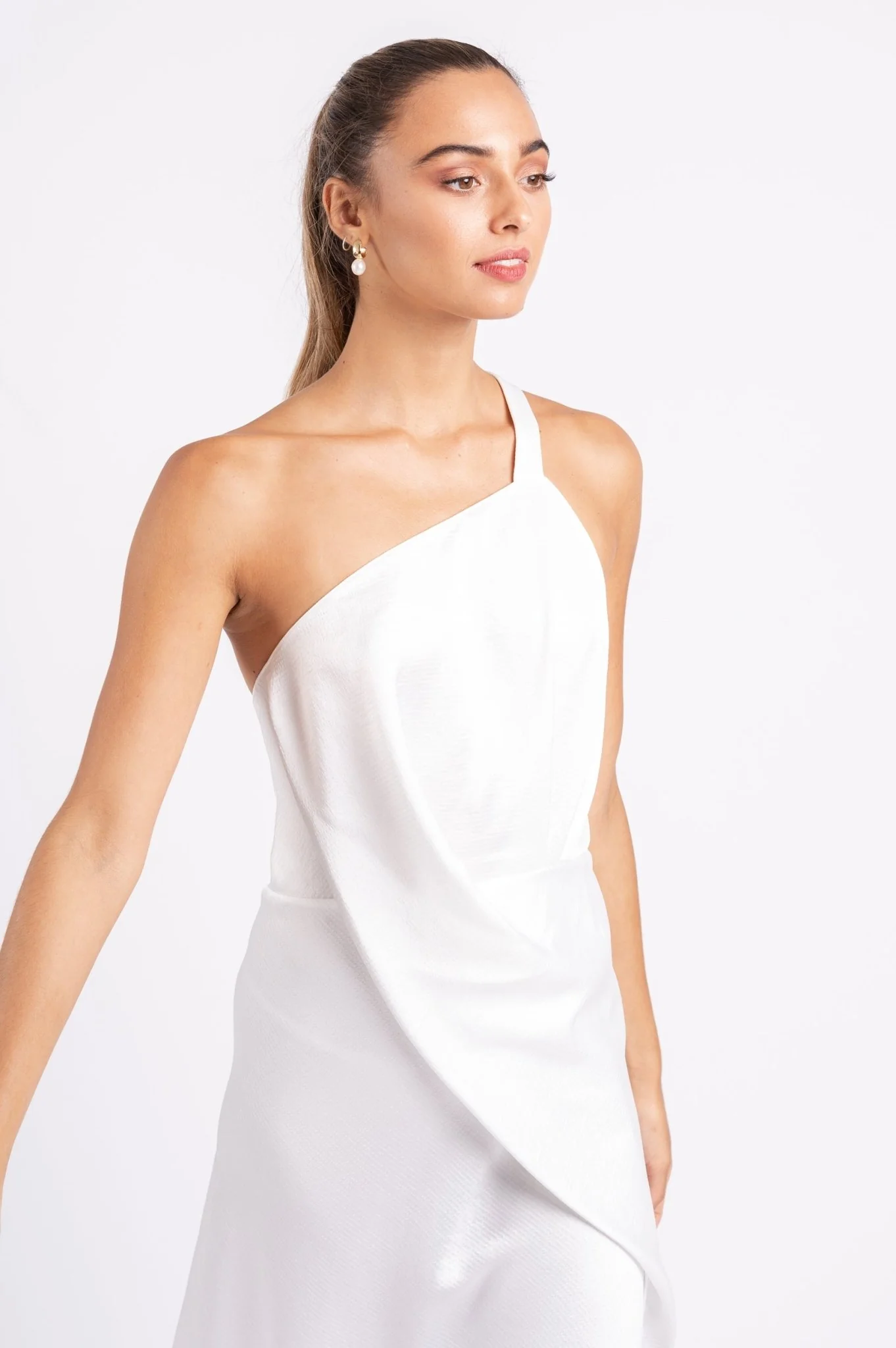 HARLEQUIN DRESS IN WHITE ON WHITE - Image 6