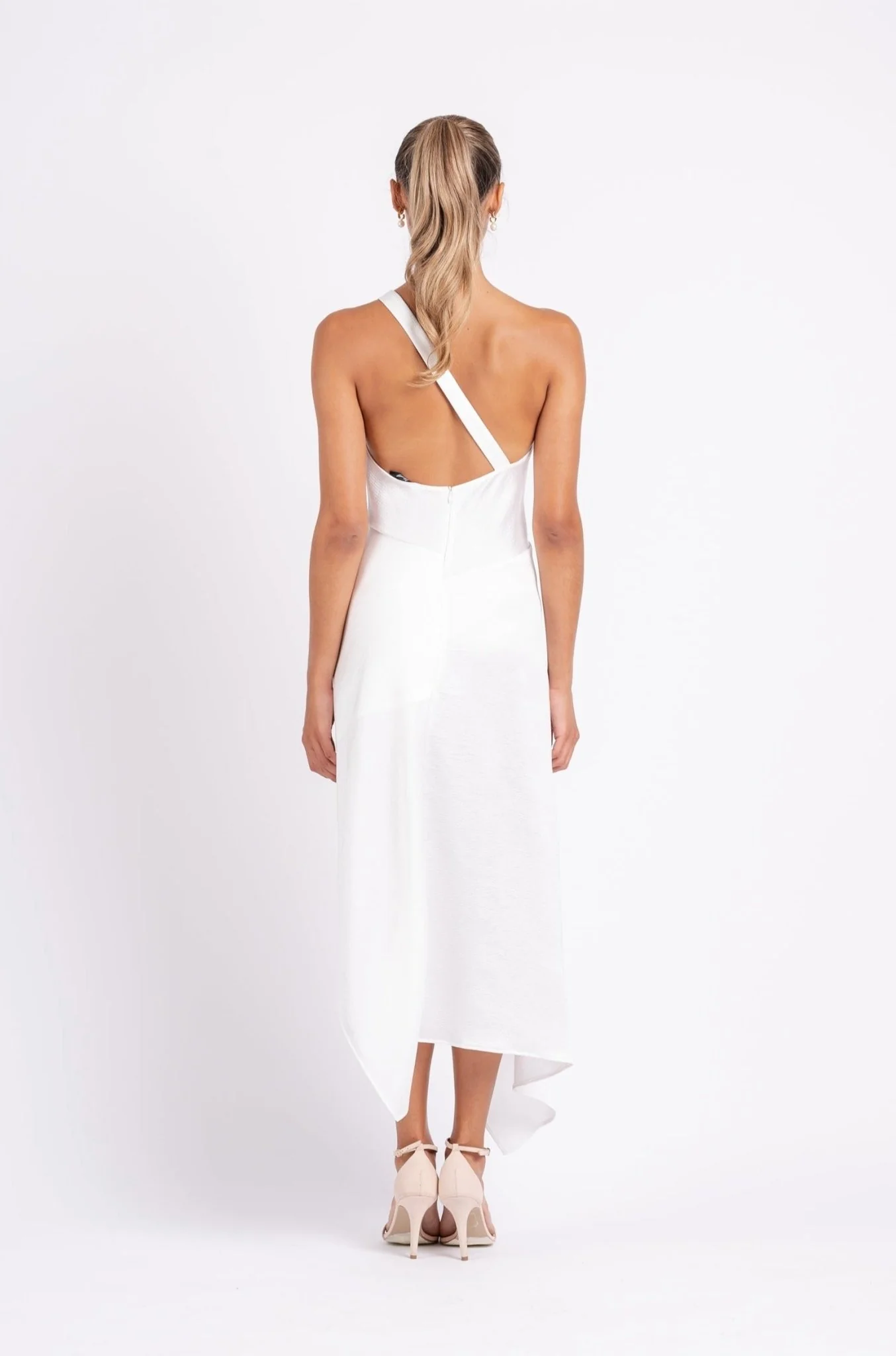 HARLEQUIN DRESS IN WHITE ON WHITE - Image 3