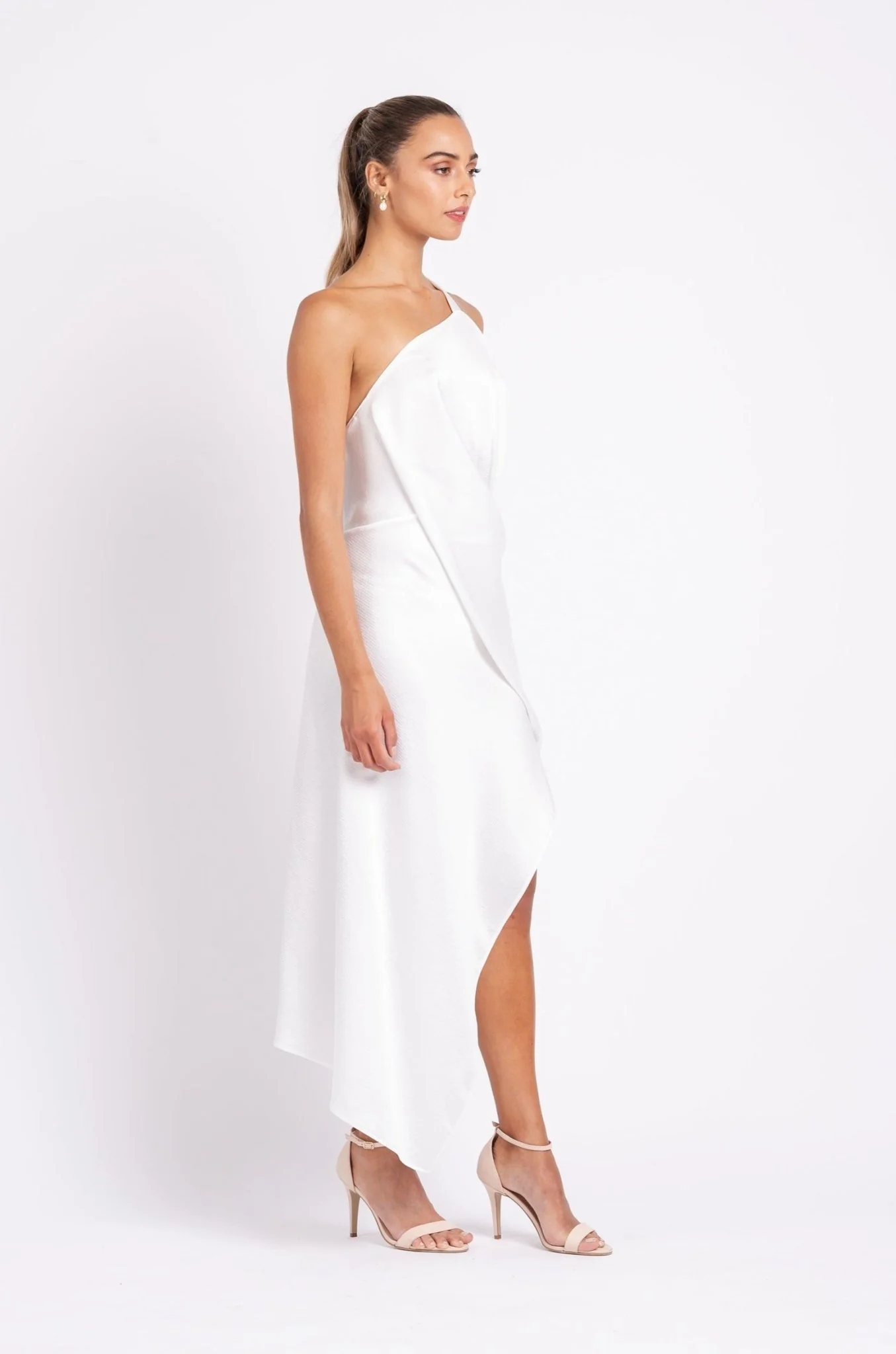 HARLEQUIN DRESS IN WHITE ON WHITE - Image 4