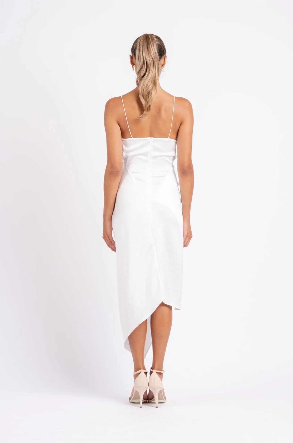 LE LUXE MIDI IN WHITE ON WHITE - Image 3