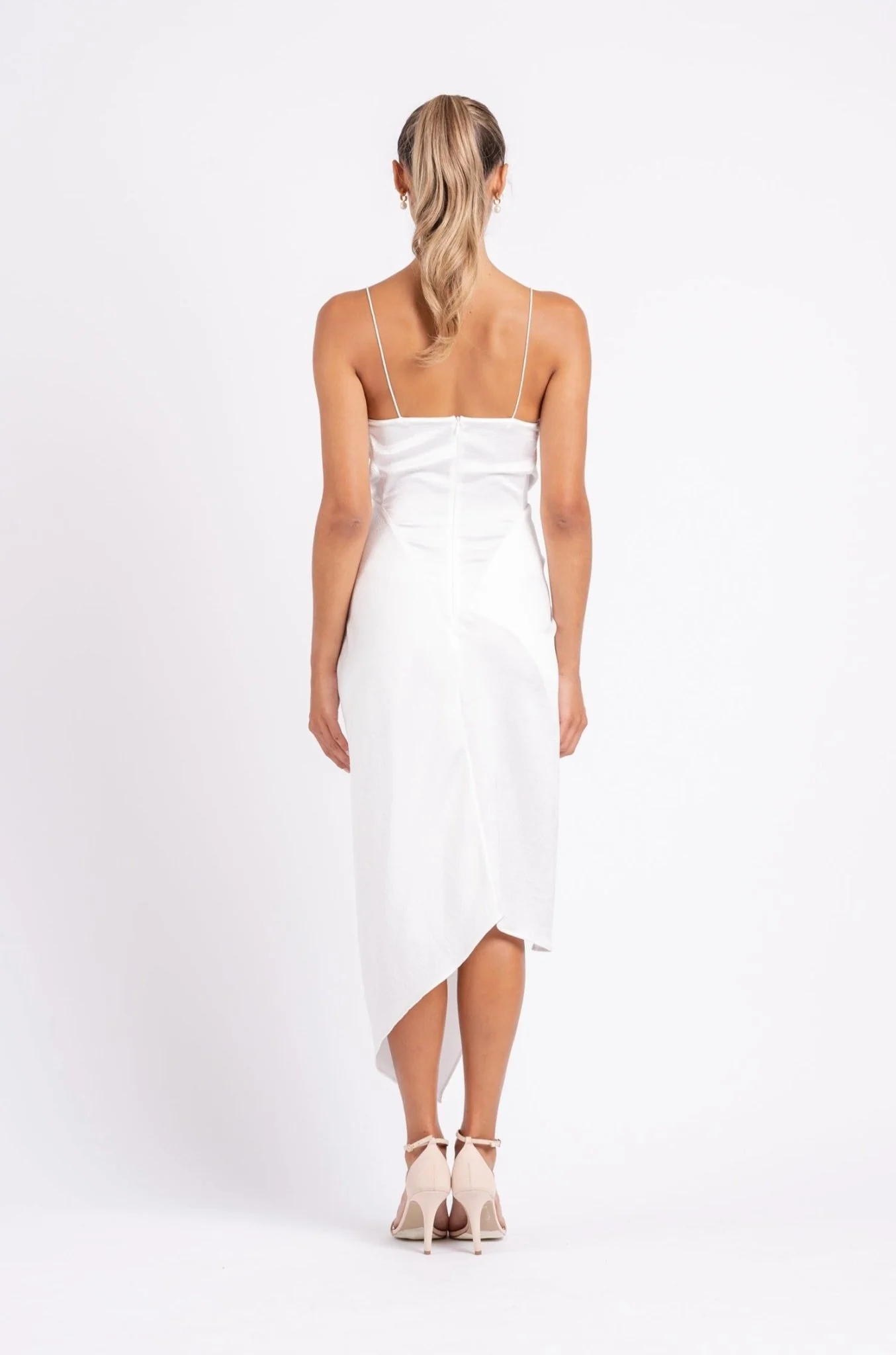 LE LUXE MIDI IN WHITE ON WHITE - Image 3