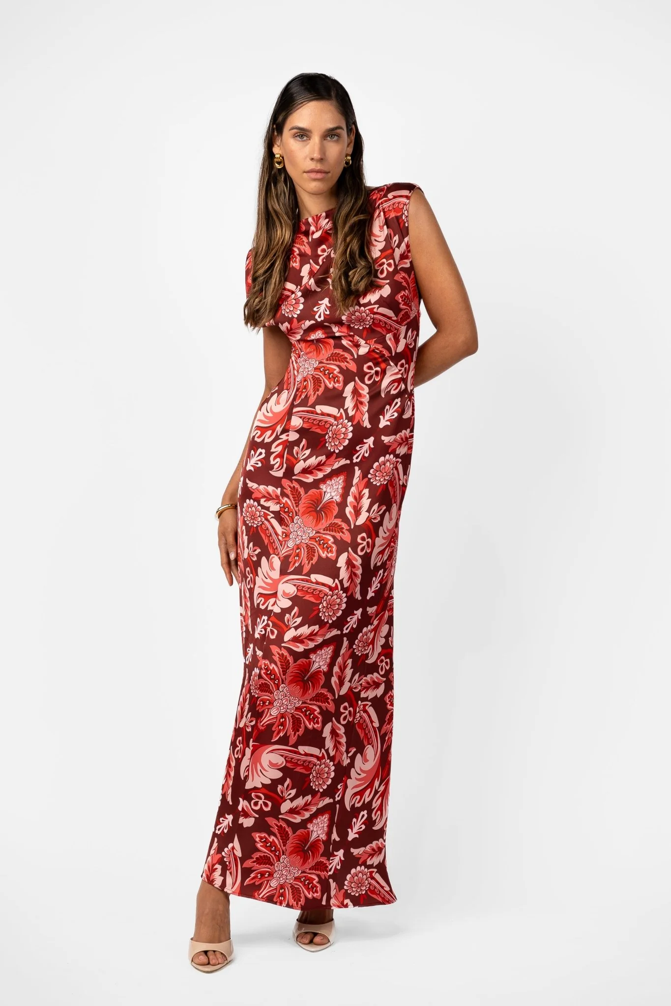 LITHIC MAXI –  PORTA ROSA PRINTED SATIN - Image 5