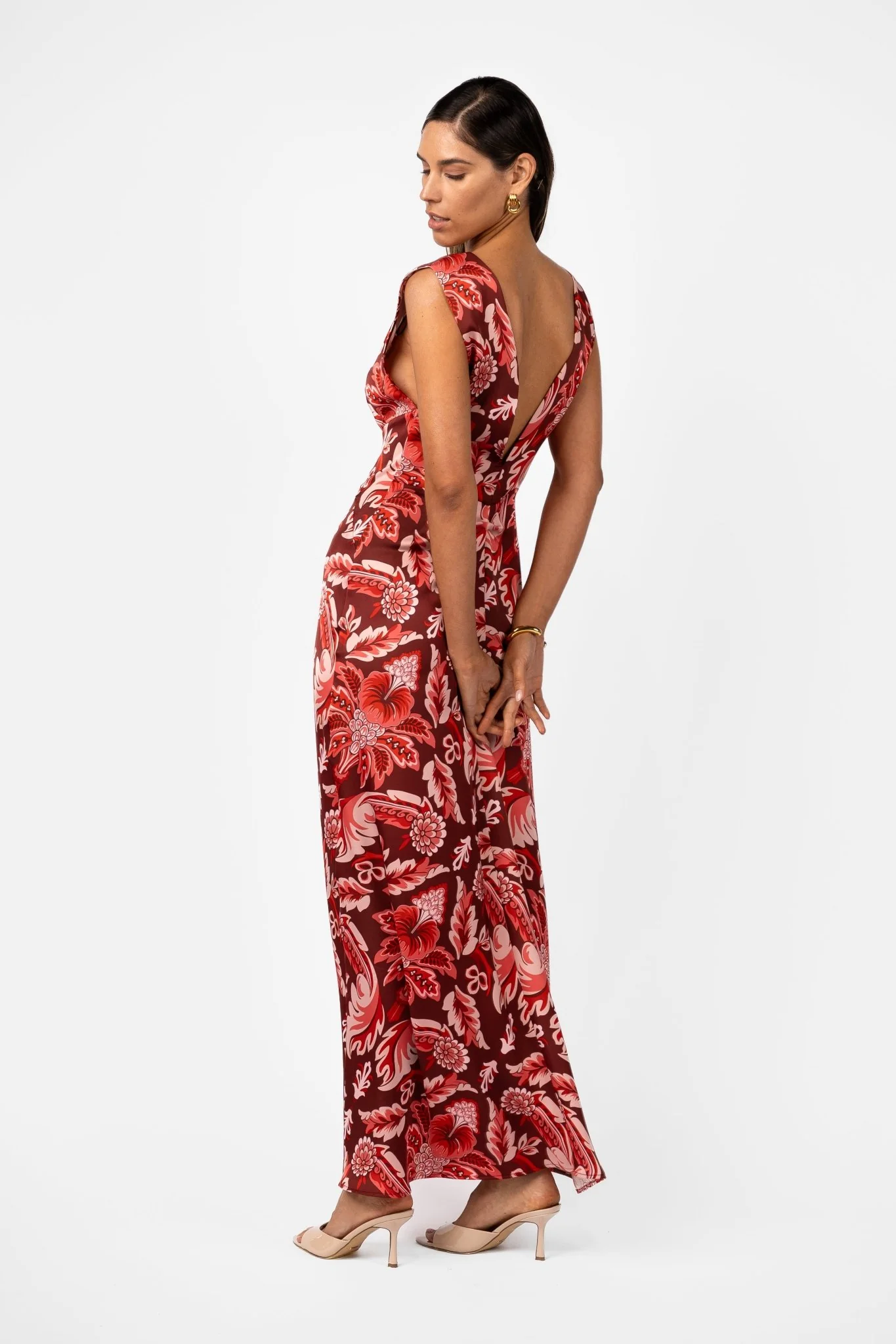 LITHIC MAXI –  PORTA ROSA PRINTED SATIN - Image 7