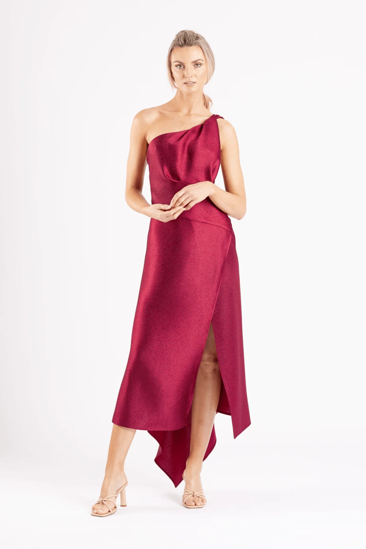 MATILDA DRESS IN GARNET - Image 3