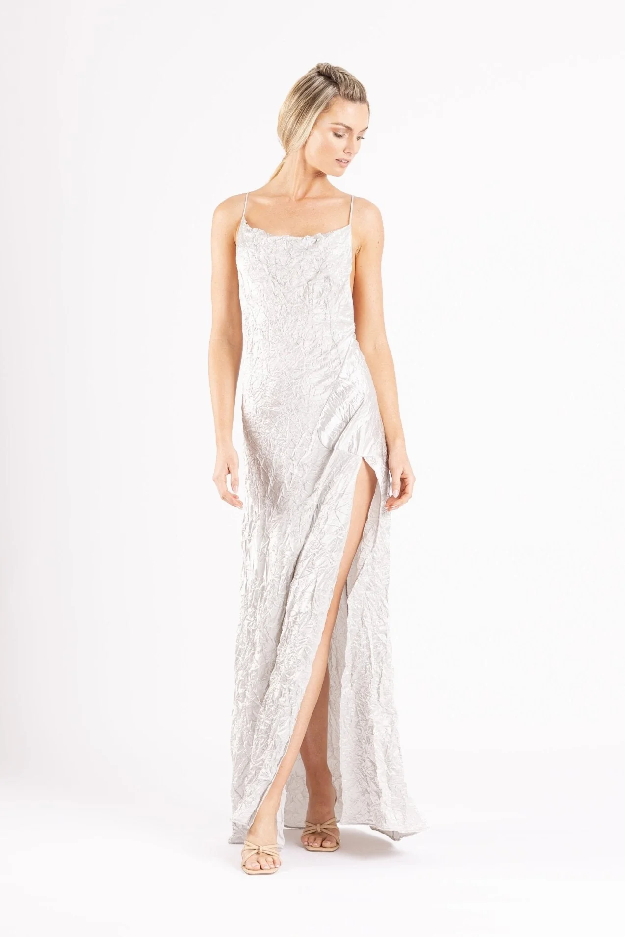 SIREN MAXI IN SILVER VARAKH - Image 3