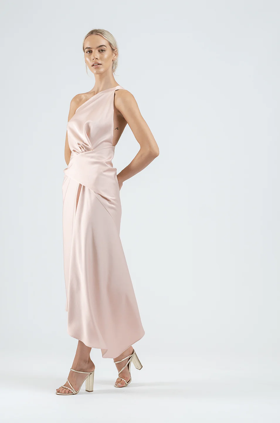 TEMPTATION DRESS IN SLEEK BLUSH - Image 3