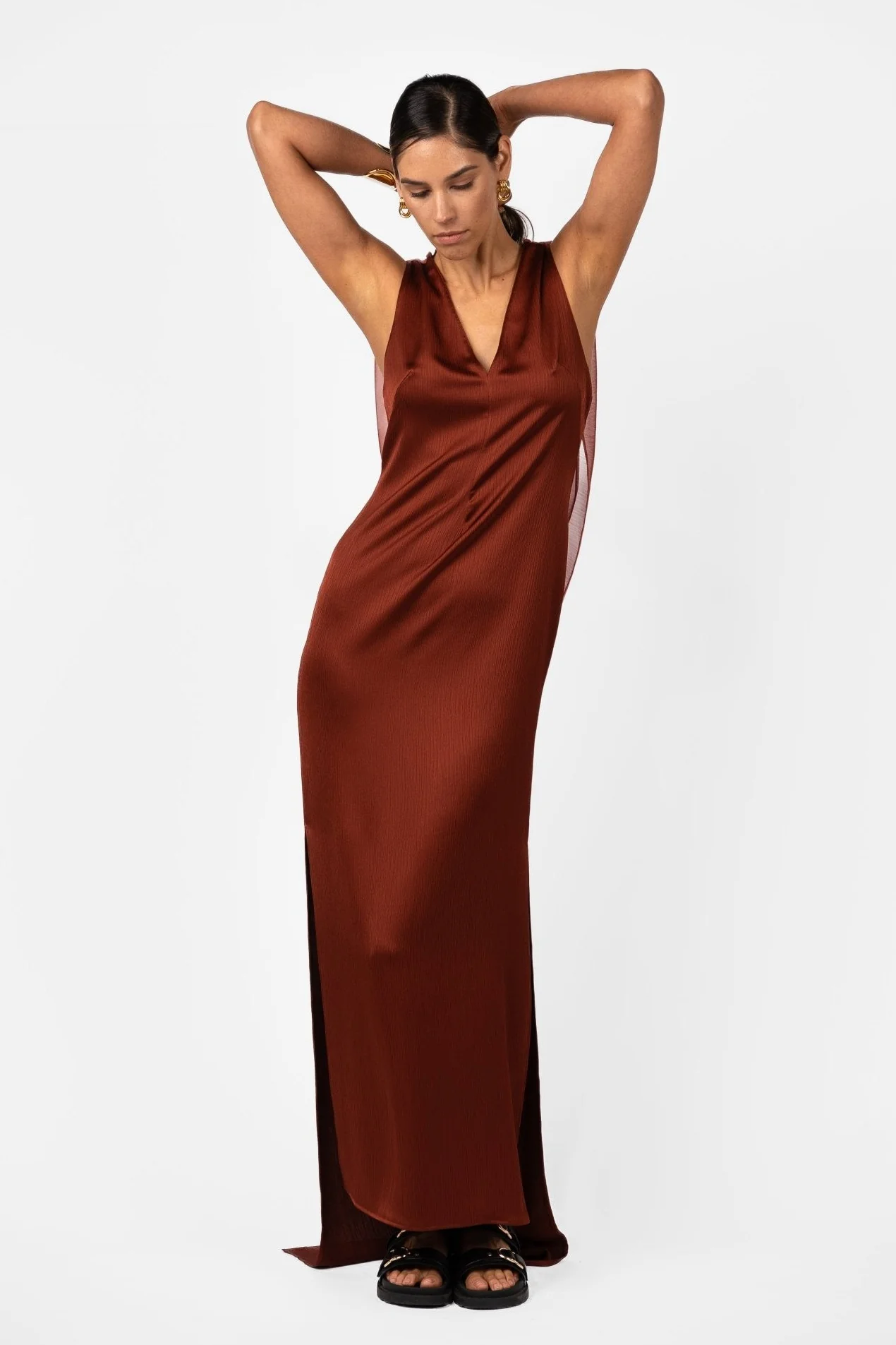 VELARE MAXI - TERRA ROSA SATIN - Image 5