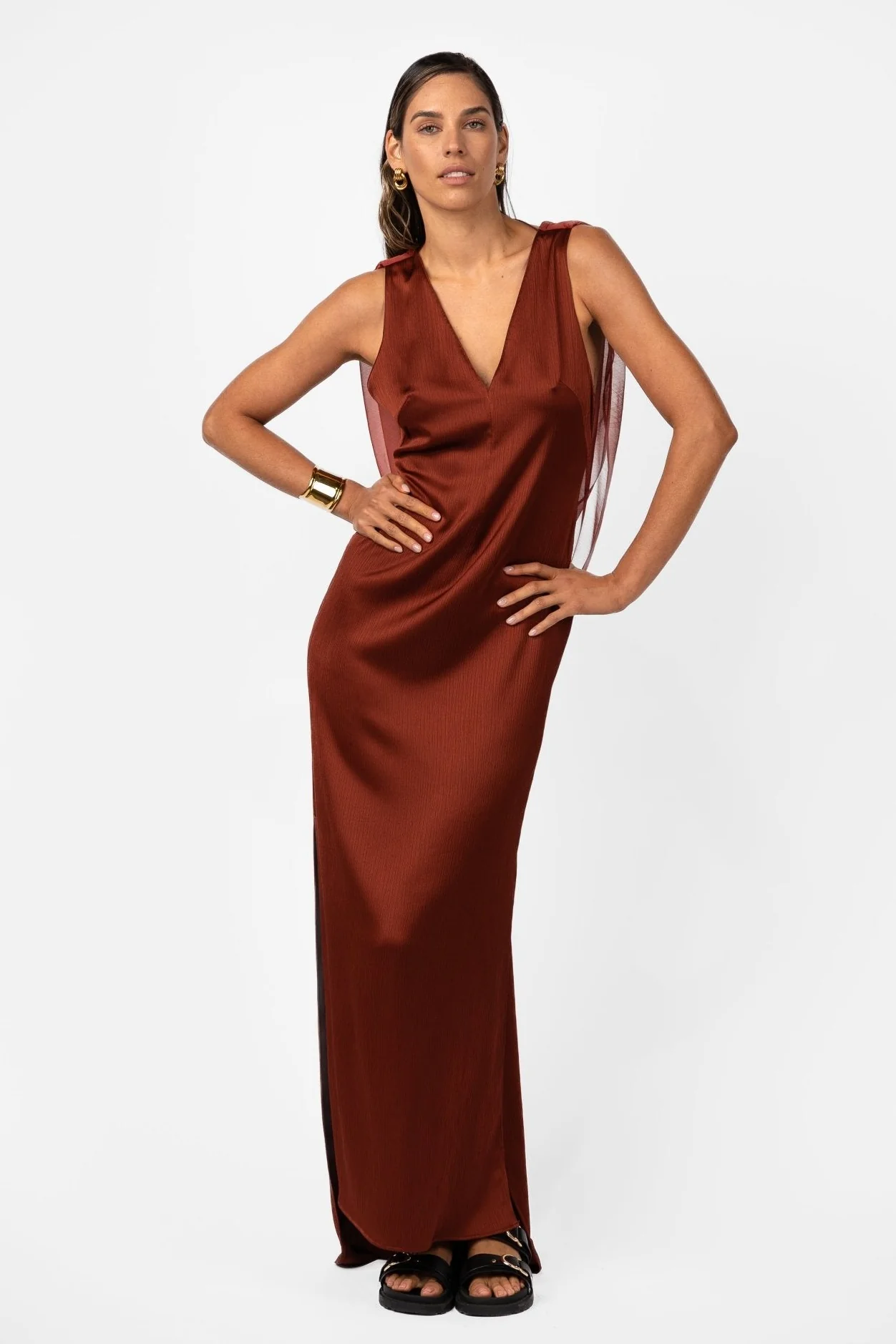 VELARE MAXI - TERRA ROSA SATIN - Image 7